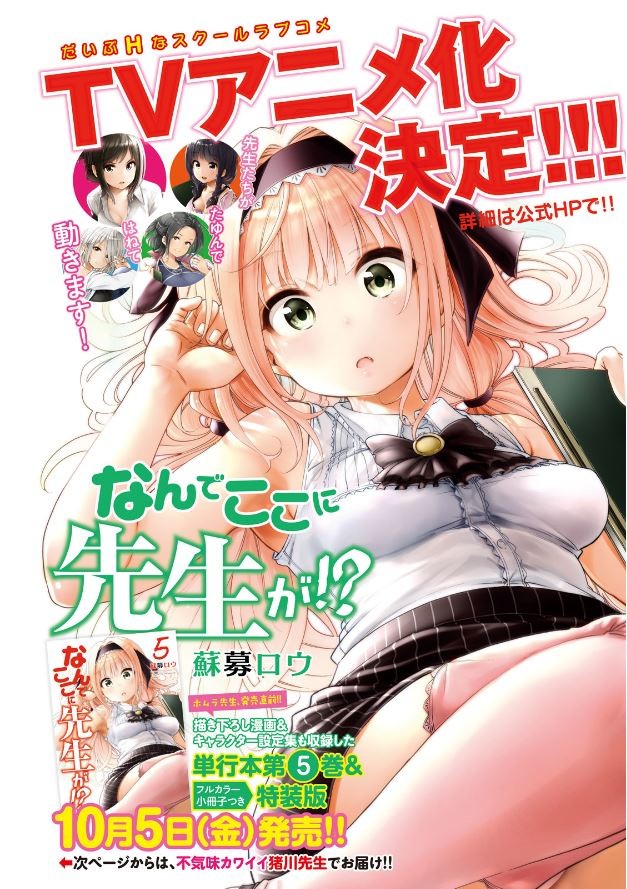 H的爱情喜剧《为什么老师会在这里！？》TV动画化 资讯 第3张