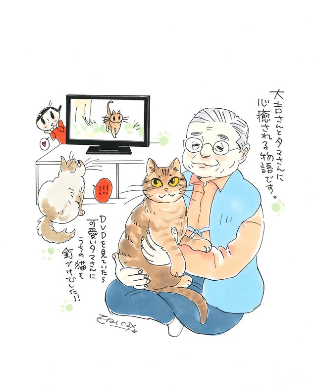 9位漫画家寄稿治愈电影《猫咪与爷爷》 资讯 第2张