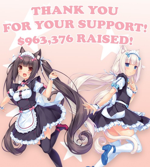 OVA动画《Nekopara》众筹结束，达到迷你游戏目标